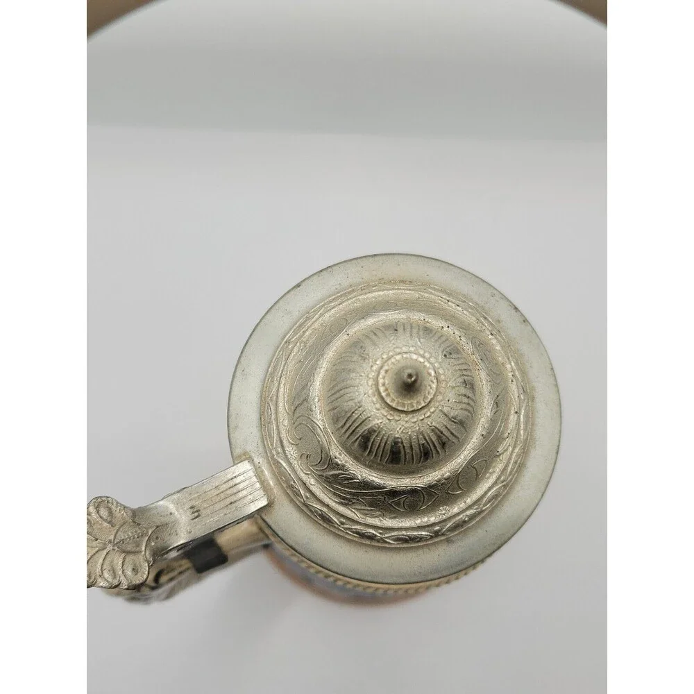 Vintage West German Randarbeit  Beer Stein with Pewter Lid